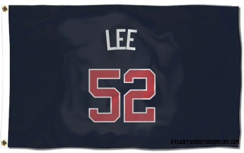 Navy Atlanta Braves  Dylan Lee  Flag (3 X 5)