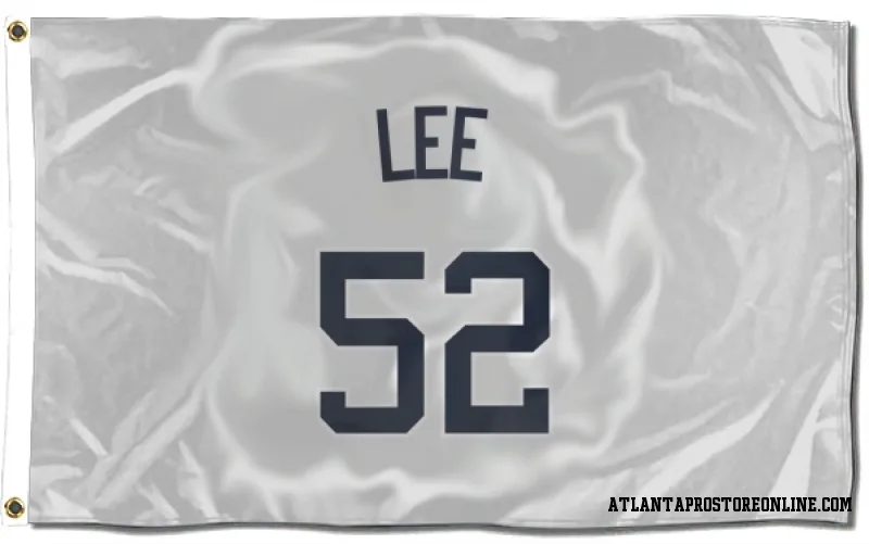 White Atlanta Braves  Dylan Lee  Flag (3 X 5)